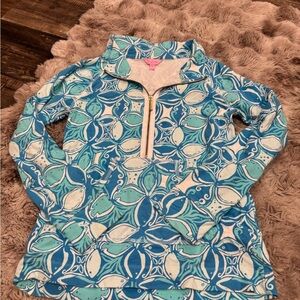 Lilly Pulitzer Teal and White Patterned Top